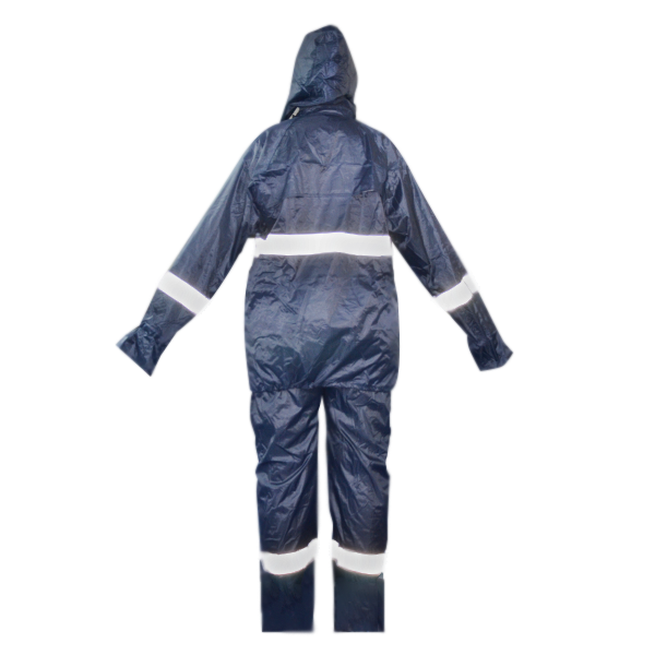 Impermeable PVC/Poliéster 2 Pieza con Reflejante Premium LAMIRA Azul LS-4103 - 1